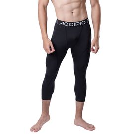 [ACCIPIO ]7/8 Compression Pants for Men Moisture Wicking Base Layer Running Cycling MMA Active Cool Dry Fitness Tights